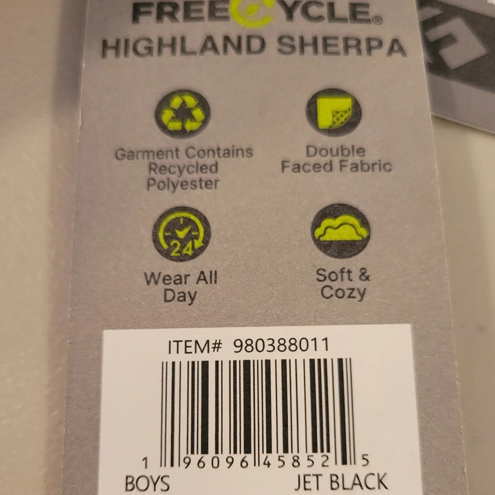 NWT Boys Free Country Sherpa Jacket 10/12